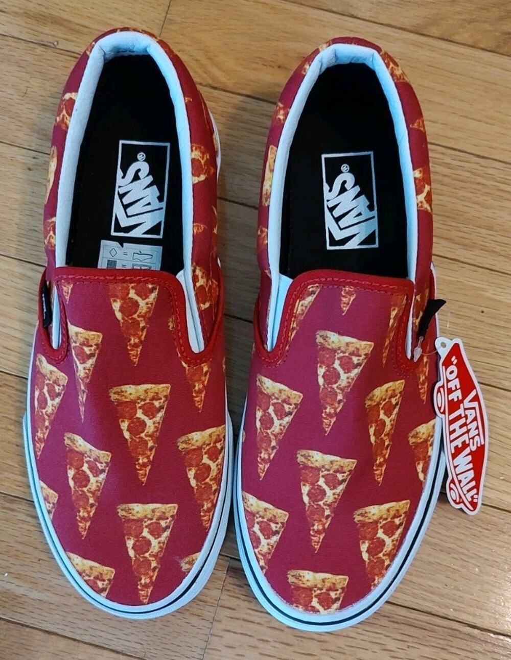 Vans Pepperoni Pizza Late Night Eats Classic Slip On Shoes Sneakers M 6 W 7.5